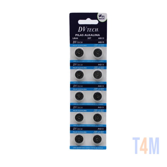 DV TECH ALKALINA BUTTON CELL BATTERY LR44/357/AG13